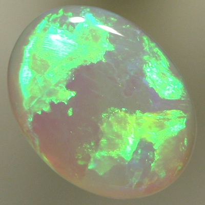 SOLID SEMI BLACK OPAL Fresh and bright rolling flashes, lime green with a glassy orange glow
